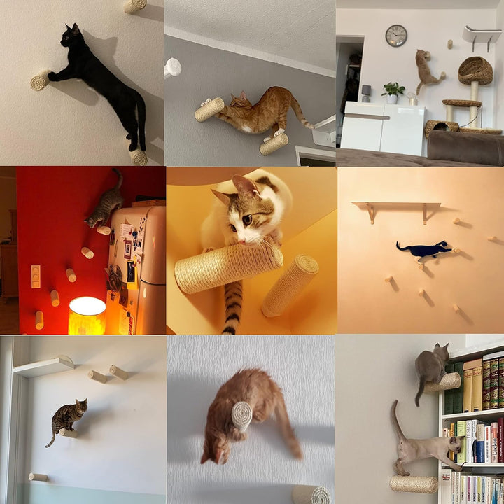 Sisal Stufe, Wand Treppe für Katzen - 20 cm x 7 cm [Menge wählbar] Katzenwand (3 Stück), 3 Stück