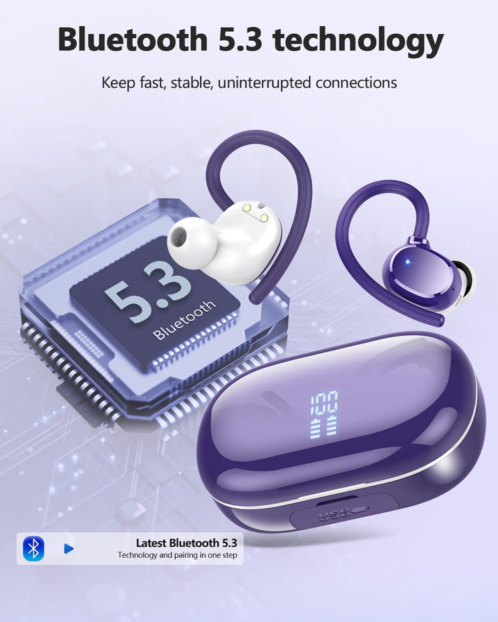 Bluetooth Kopfhörer Sport, 2025 In Ear Kopfhörer Kabellos Bluetooth 5.3, 128 Std Ultraleicht Earbuds