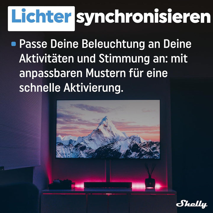 Shelly Plus RGBW PM - WLAN Controller für LED-Streifen, 12-24 VDC, 3 Beleuchtungsprofile, Leistungsm