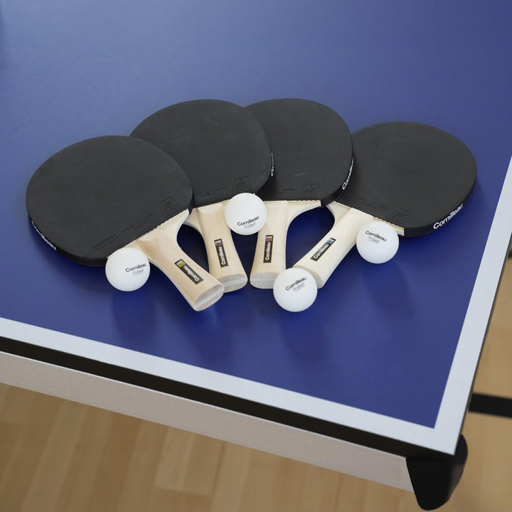 Cornilleau Sport Quattro Tischtennis-Set (4 Schläger und 4 Bälle)