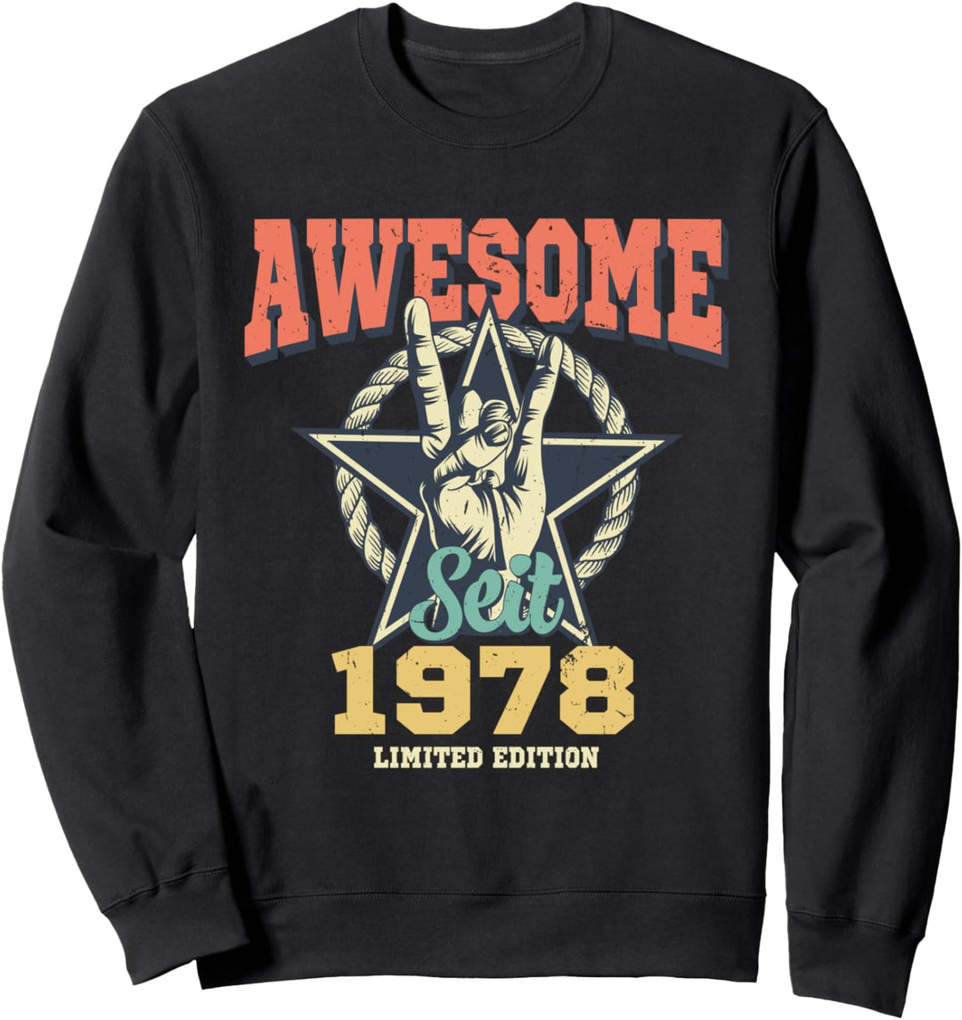 Awesome Since 1978 Jahrgang 42 Geburtstag Geschenk Vintage Sweatshirt