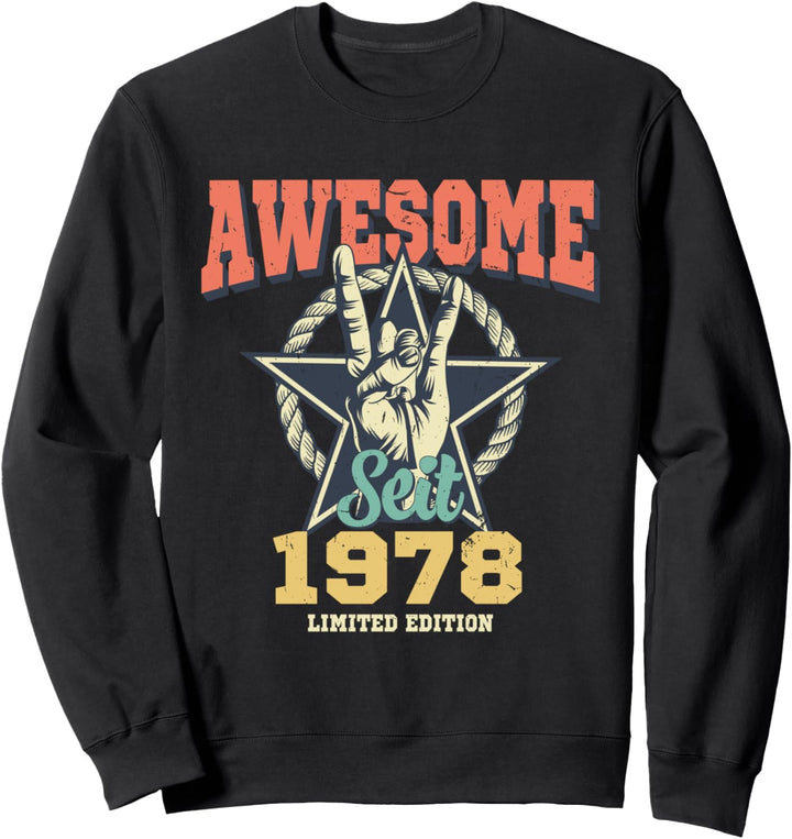 Awesome Since 1978 Jahrgang 42 Geburtstag Geschenk Vintage Sweatshirt