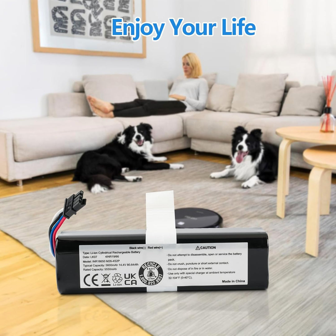 14,4 V 5600 mAh Li-Ion Akku Kompatibel mit Eufy Robovac L70 Hybrid, T2190, T2190G21, 360 S9, X90, X9