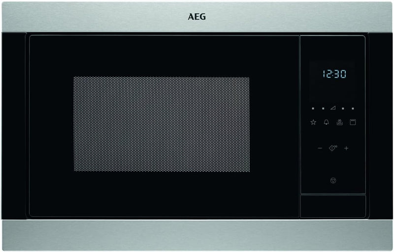 AEG MSB2547D-M 60cm Einbau-Mikrowelle / Touch-Bedienung / Grillfunktion / Display mit Uhr, Edelstahl