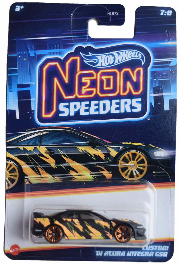 Mattel Hot Wheels Custom '01 Acura Integra GSR, Neon Speeders 7/8
