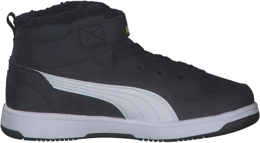 PUMA Rebound Joy FUR Jr Unisex Kinder Sneaker gefüttert 375477 Schwarz 28 EU Parisian Night Puma Whi