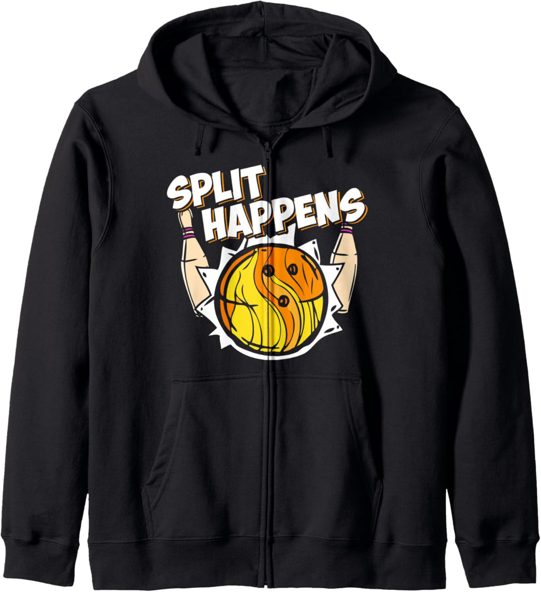 Split Happens Bowling Spruch Kapuzenjacke