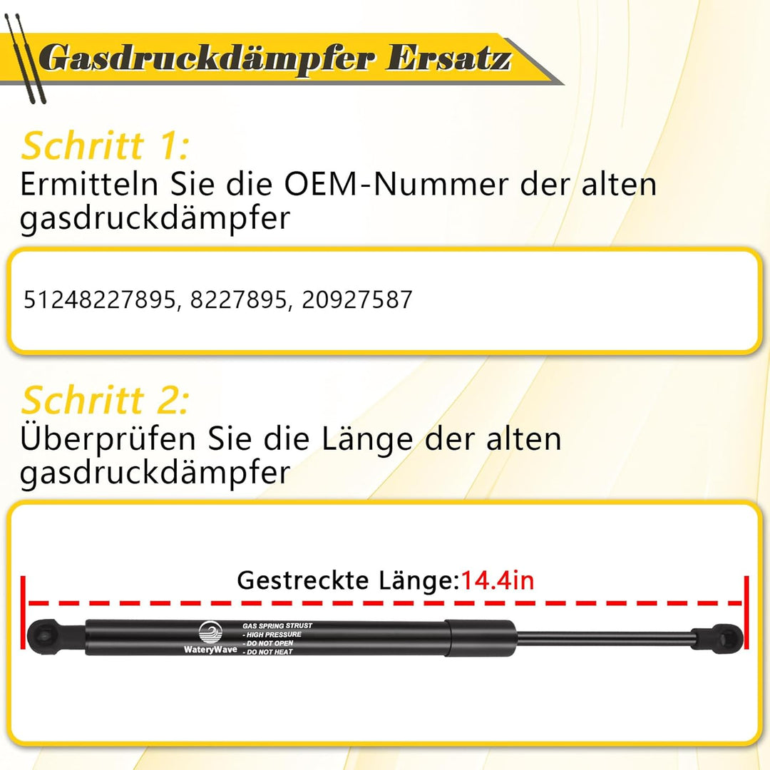 2X Heckklappe Stossdämpfer Kofferraum für BMW 3er E46 318 320 323 325 330 M3 Cabriolet 2000-2007 Kof
