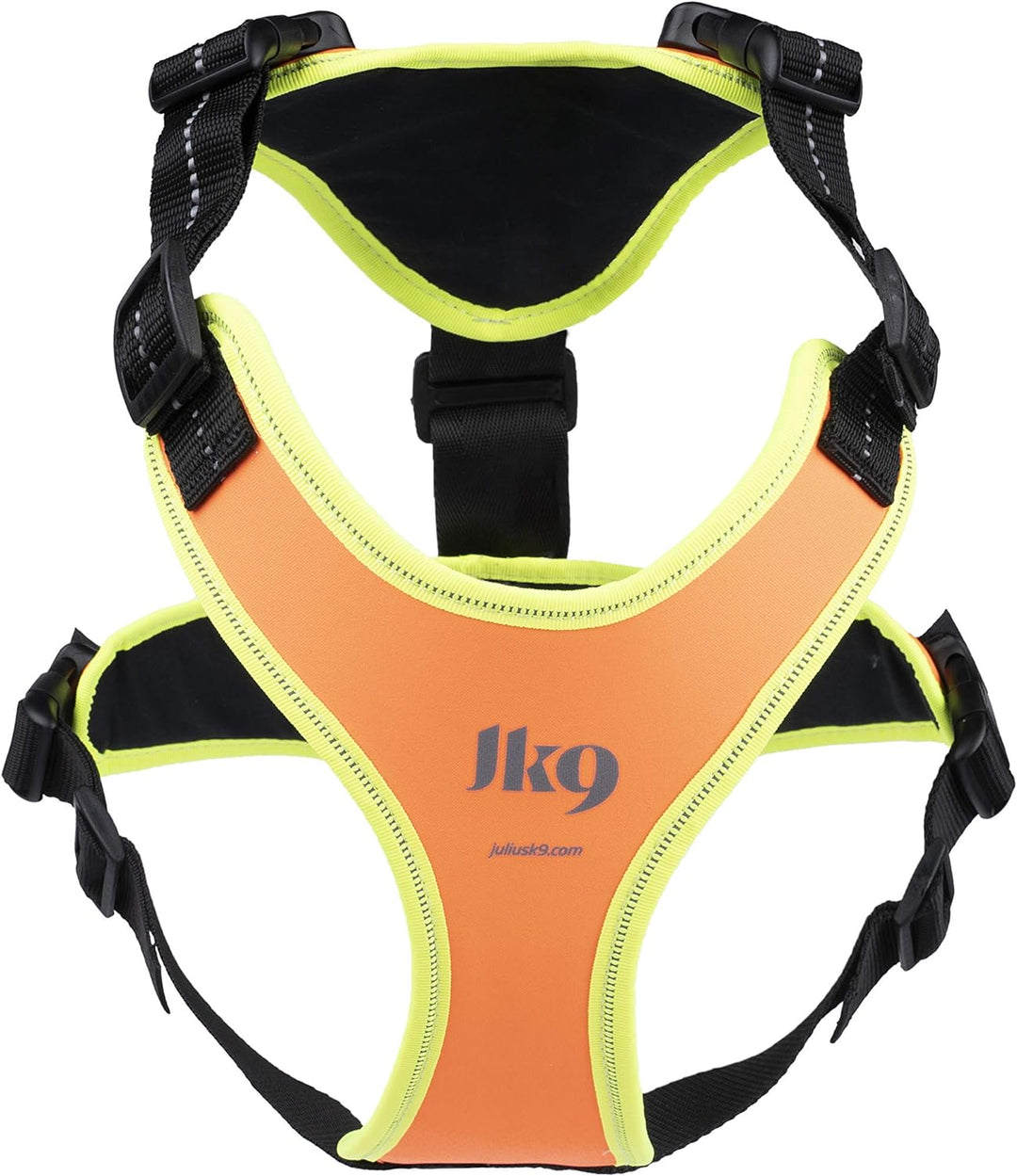 Julius-K9, 19MTR-FOR-XS-AMZ, Mantrailing &amp; Outdoor Hundegeschirr, Grösse: XS, UV orange mit neon Ran
