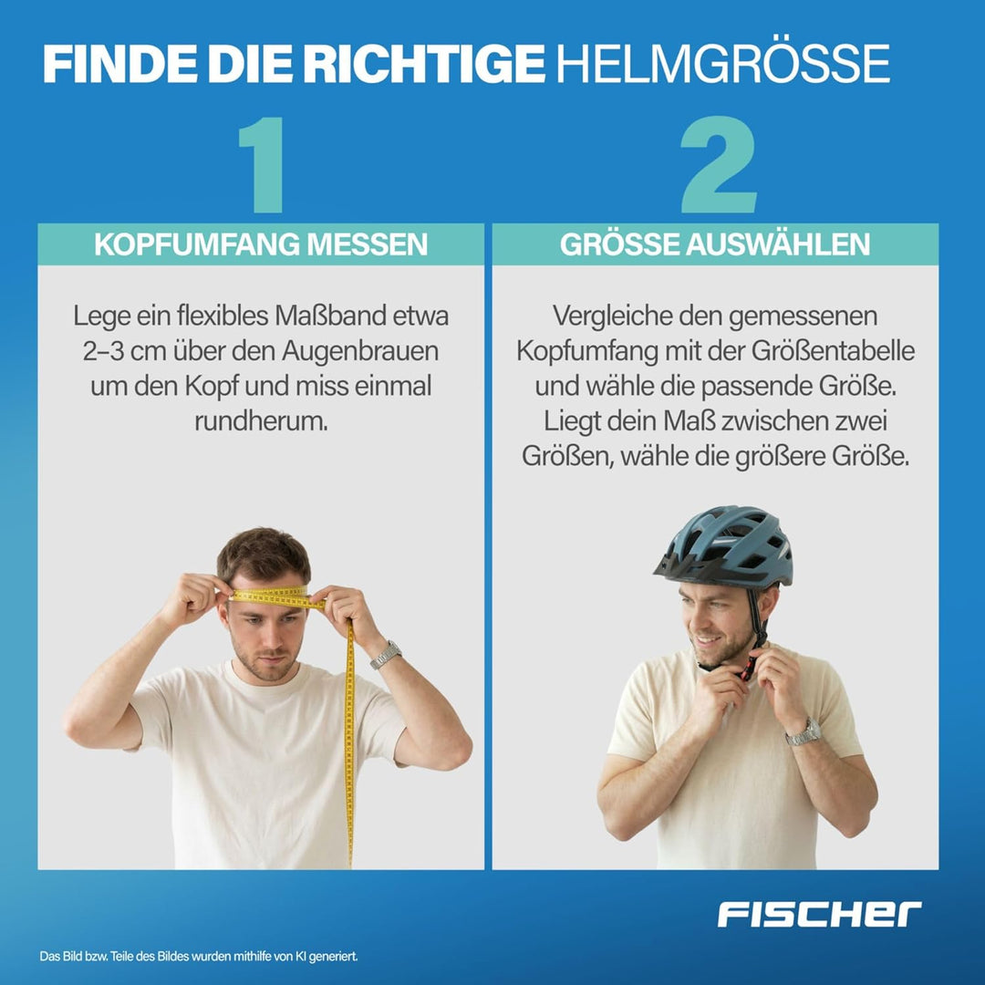 FISCHER Erwachsene Fahrradhelm Urban Plus Chicago Radhelm, Cityhelm mit integriertem LED-Rücklicht,