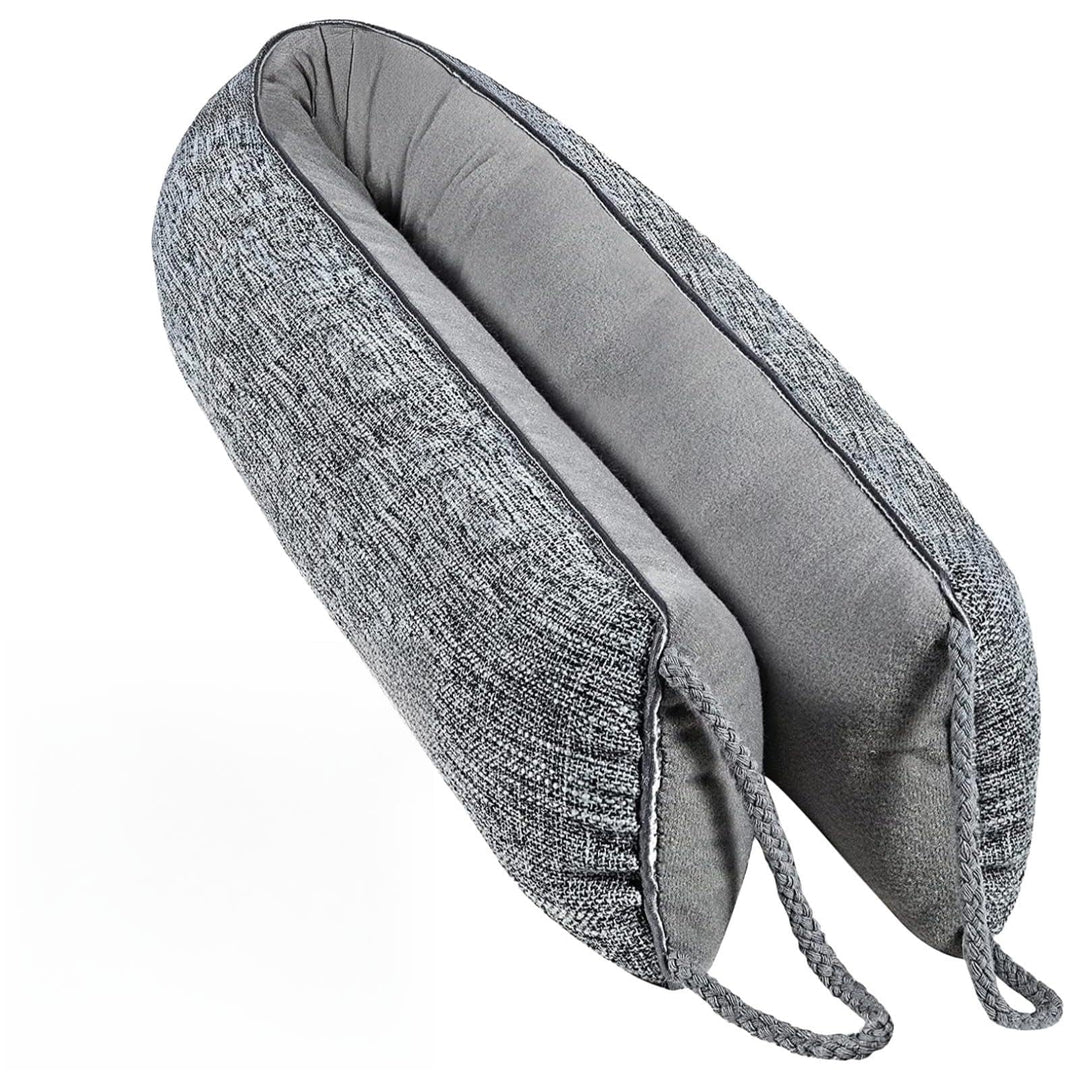 Schwerer Türzugstopper, 91 cm Grauer Stoff Türzugstopper, Windstopper, Schallschutz, blockiert Licht