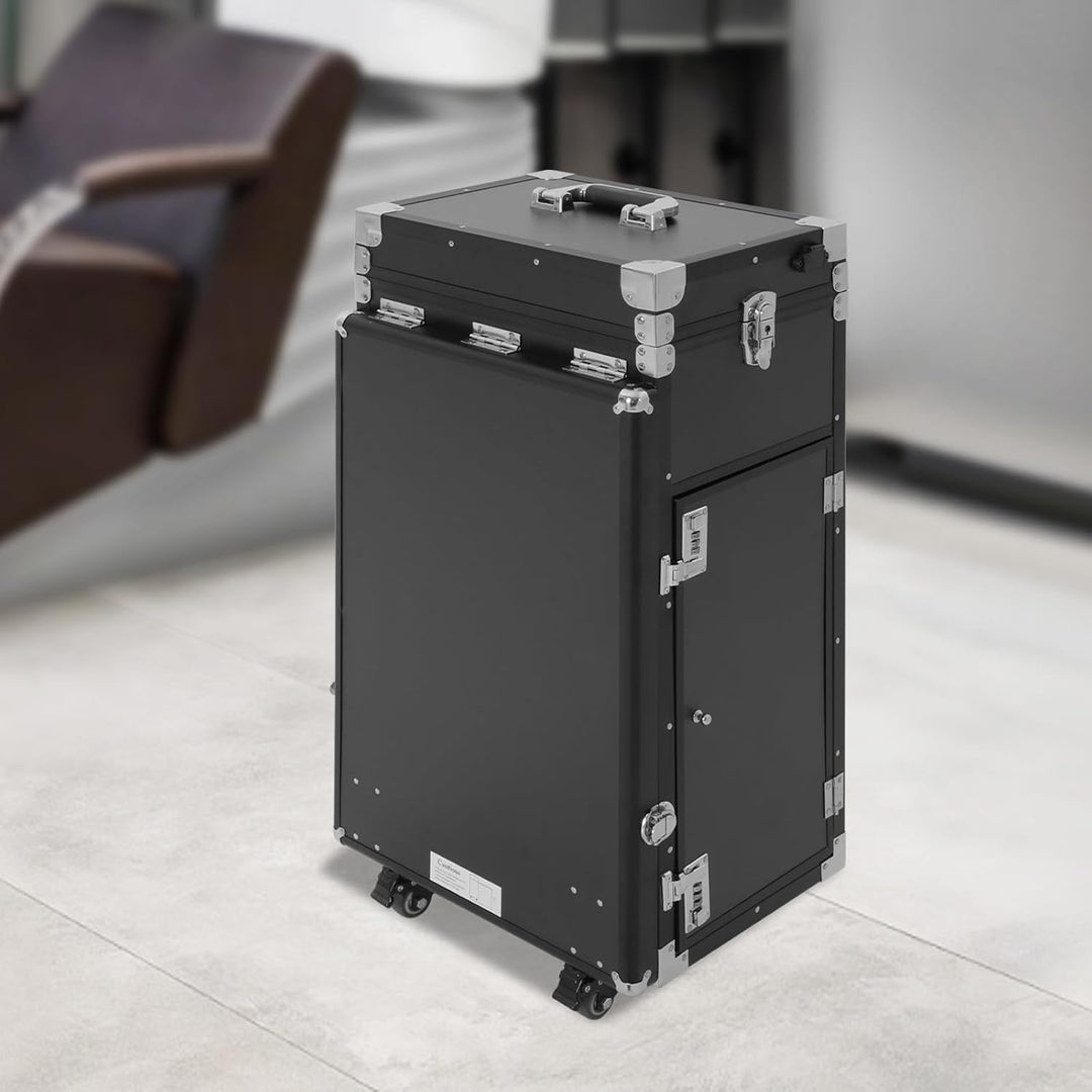 Kosmetikkoffer Trolley 2 in 1 Kosmetikkoffer Gross Kosmetik Trolley Make up Koffer Schminkkoffer mit