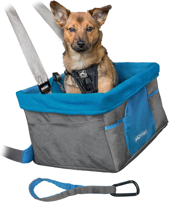 Kurgo Skybox Sitzerhöhung Auto für Hunde & Haustiere, Hunde Autositz, inkl. Hunde Anschnallgurt Auto