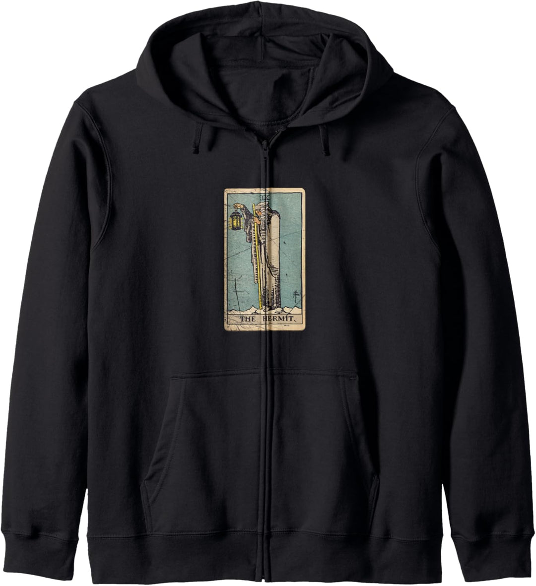 Occult Tarot The Hermit Gothic Grunge Satan Devil Vintage Kapuzenjacke
