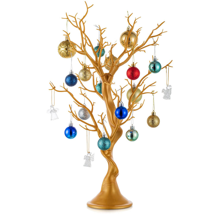 NUPTIO Künstlicher Weihnachtsbaum Gold Ornament-Anzeige Manzanita Baum 58cm Hoch Künstliche Wunschba