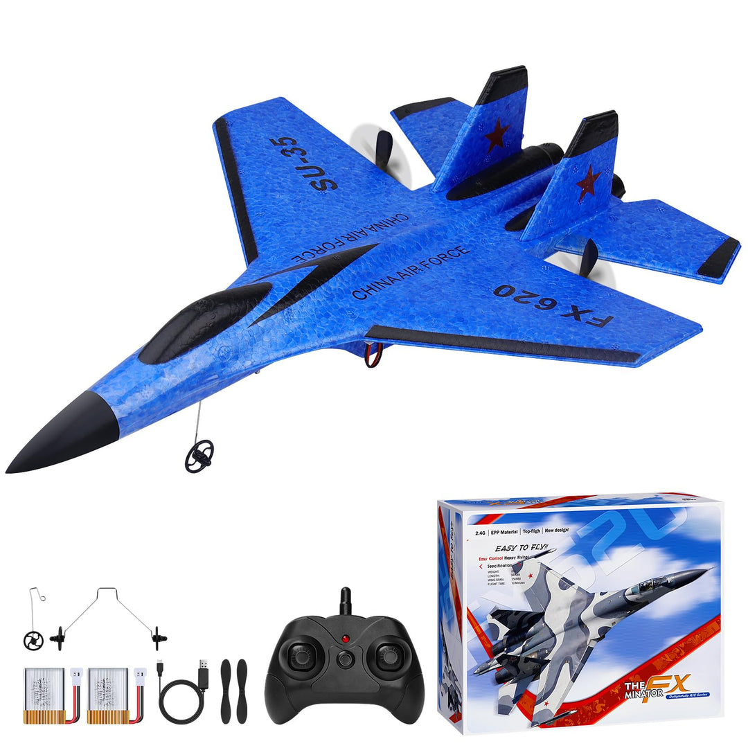 Henakmsl RC Flugzeug 2CH Ferngesteuerter SU35 Kämpfer 2.4GHz RC Flugzeug RTF für Anfänger, Kinder un