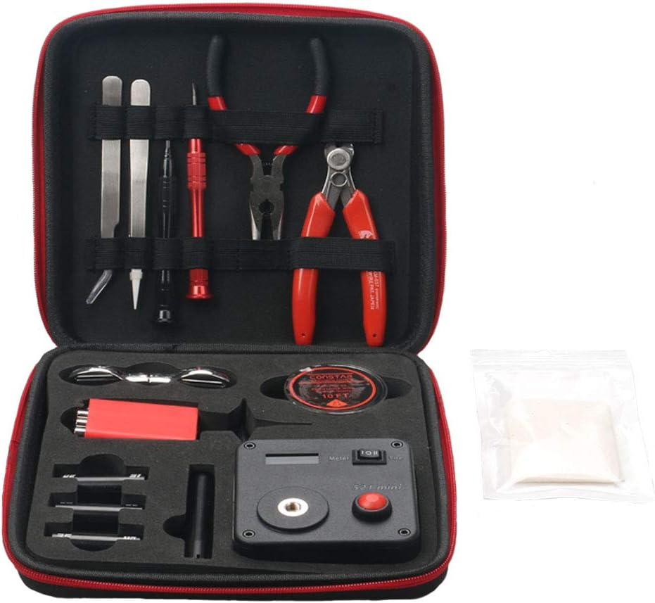 Leeko Spule DIY Werkzeug Kit V3, Wickelzubehör-Set mit Wickelhilfe (V4) /Mini Ohm Reader/Pinzette/Hi