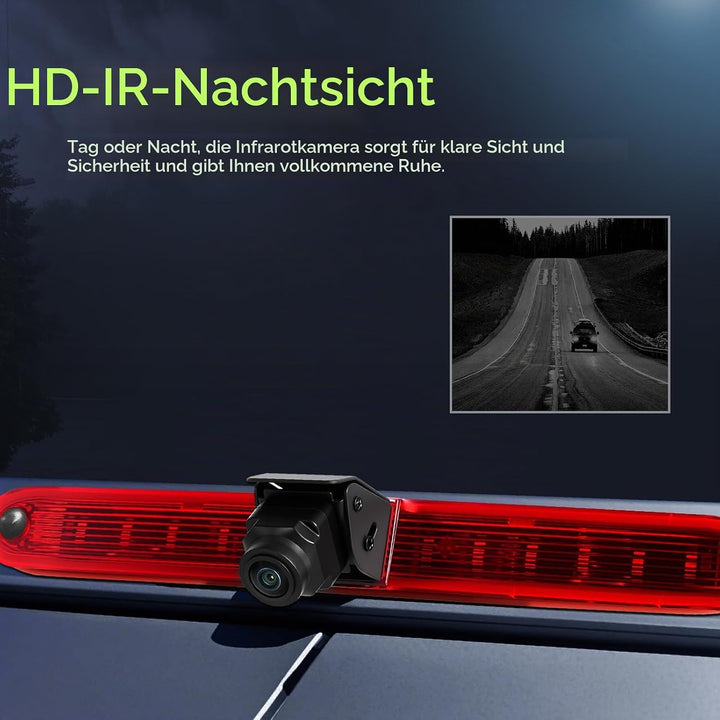 Rückfahrkamera für Peugeot Partner 2008-2020/Citroen Berlingo 2008-2020 Drittes Bremslicht Kamera mi