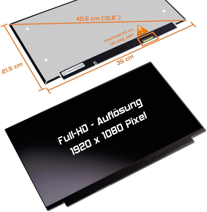 Laptiptop 15,6" LED Display matt passend für LP156WFC (SP)(D1) LP156WFC-SPD1 72% Gamut Bildschirm