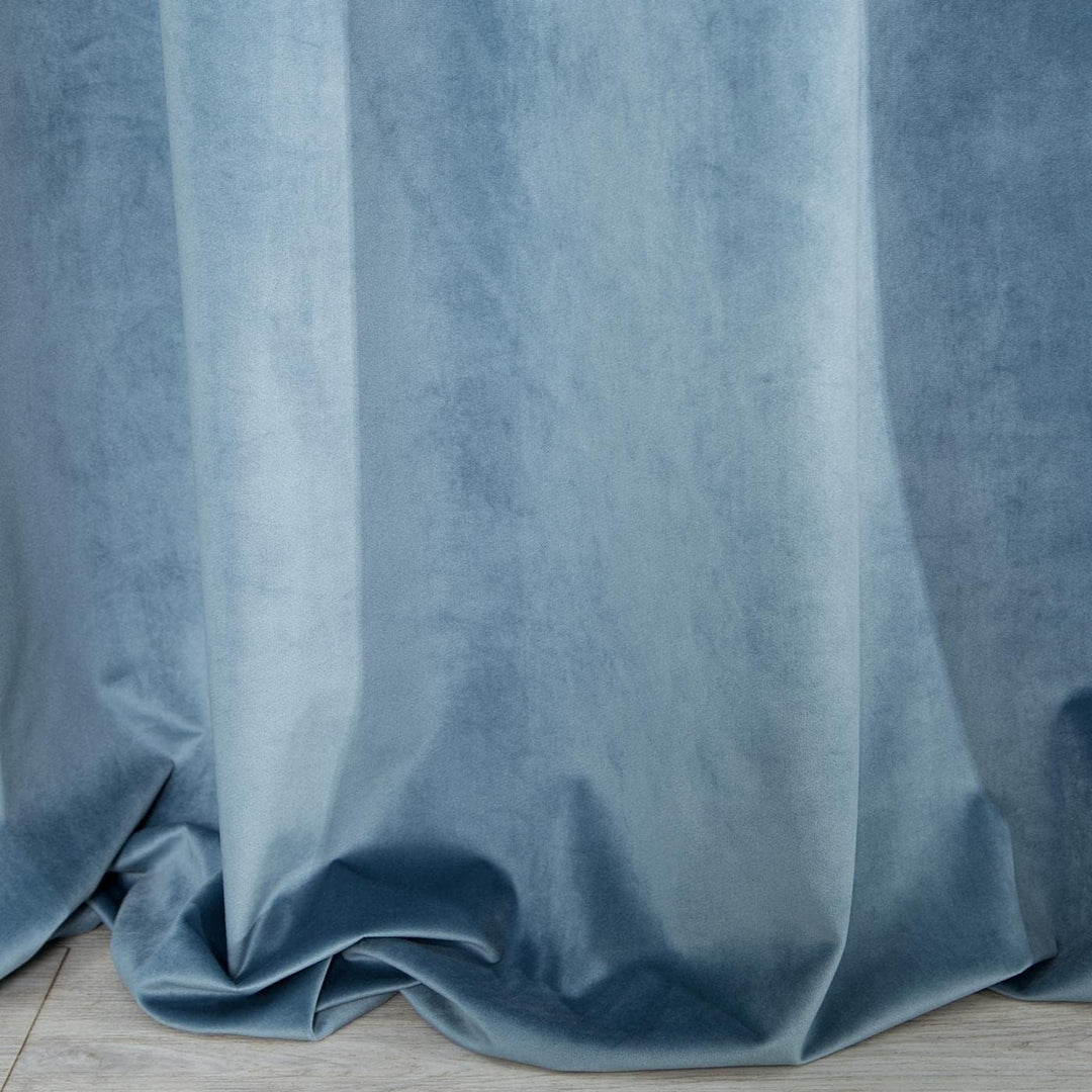 Eurofirany Villa Vorhang Samt Velvet Weich Kräuselband-1 Stk. Edel Gardine Dick 290 g/m2 Elegant Gla