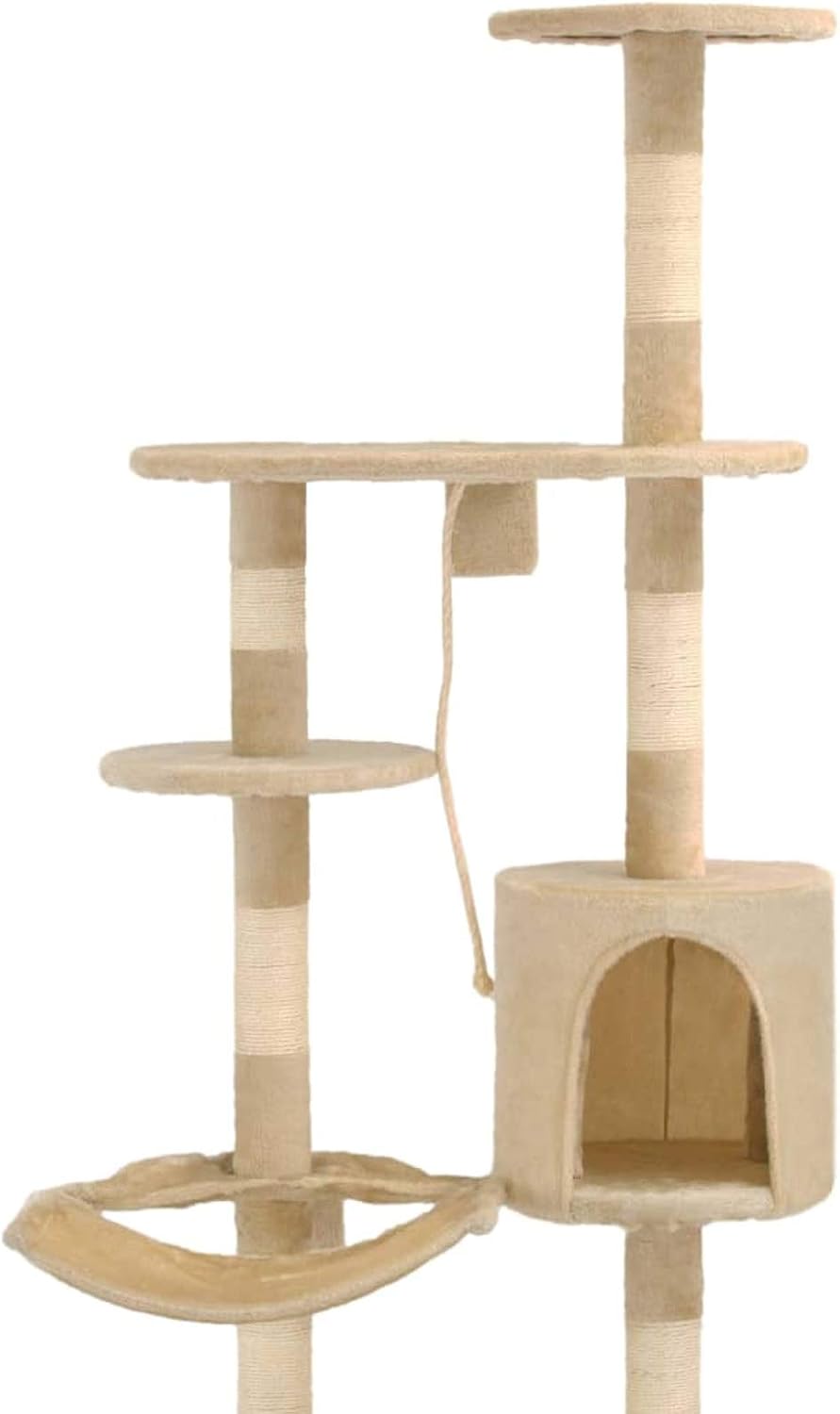 Homgoday Katzenspielzeug, Katzenspielzeug, Kratzbaum für Katzen, Kratzbaum, Katzenbaum mit Sisal-Kra