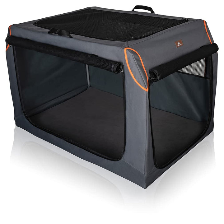 Knuffelwuff Faltbare Hundebox Transportbox mit Aluminiumgestell L 76x51x48cm, 76x51x48cm