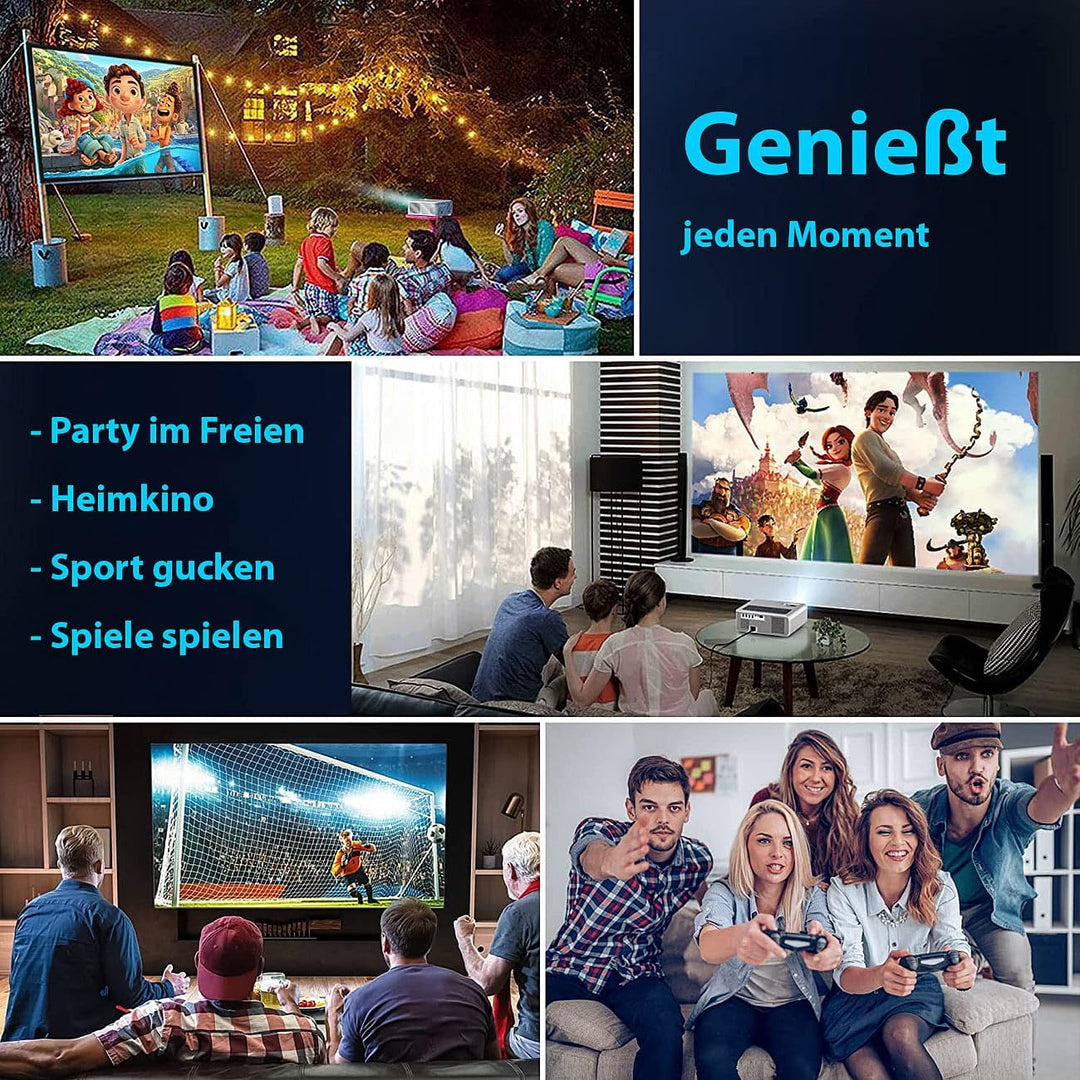 Beamer mit Mediaplayer: LED-Full-HD-Beamer, Native 1080p, 800 ANSI-Lumen, 18.000 lm, Dualband (Heimk