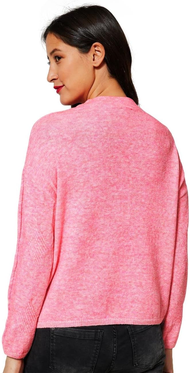 Street One Damen Pullover Weicher Mittelstrick Rosa Pink Meliert 44 Winter Rose Melange, 44 Winter R