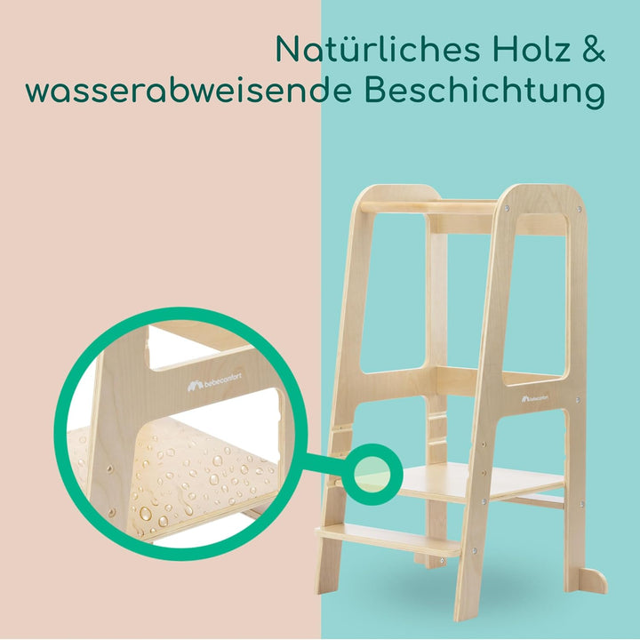 Bebeconfort Hoya, Montessori Lernturm Kinder, 1,5–6 Jahre (10–30 kg), 3-Stufig Höhenverstellbar, Sic