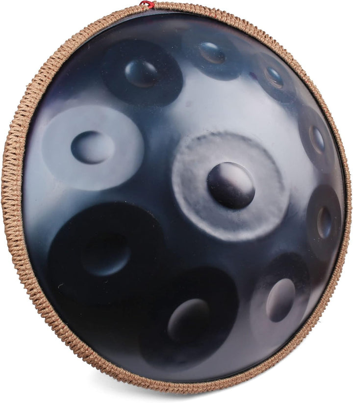 LOMUTY Handpan 432 HZ Anfänger, Stahltrommel 10 Töne 22 Zoll, Hand Pan in D-Moll, Hand Drum mit Drum