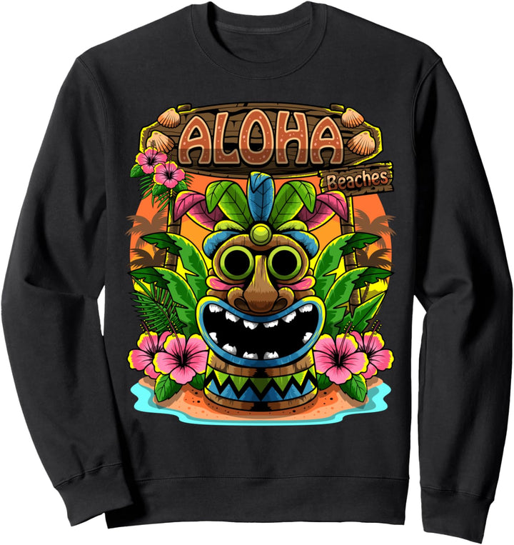 Aloha Strände Strandurlaubsausflug Hawaii Hawaii Hibiskus Sweatshirt