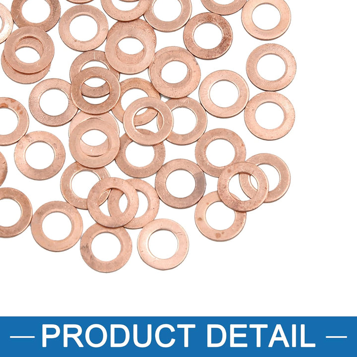 A ABSOPRO Kupferscheibe 8 x 15 x 1mm Flachdichtdichtungsring (Set von 50)