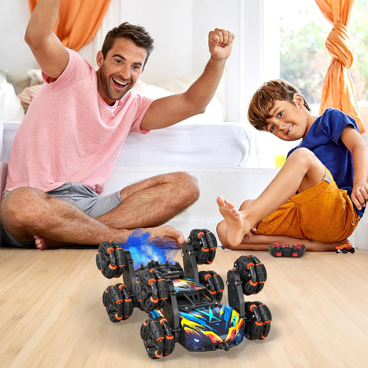 Ferngesteuertes Auto, Ferngesteuertes Auto ab 3 4 5 6 7 8 9 10 Jahre, 8WD RC Stunt Auto mit Handsteu