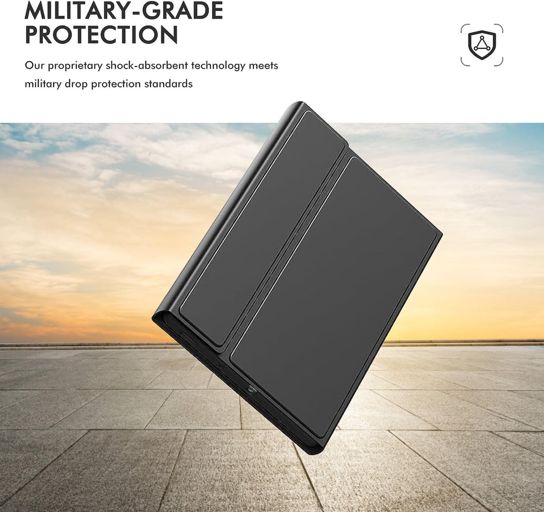 Tastatur Hülle mit Schutzfolie für Xiaomi Pad 7/ Pad 8/ Pad 7 Pro/Pad 8 Pro 11.2 Zoll, LED Bluetooth