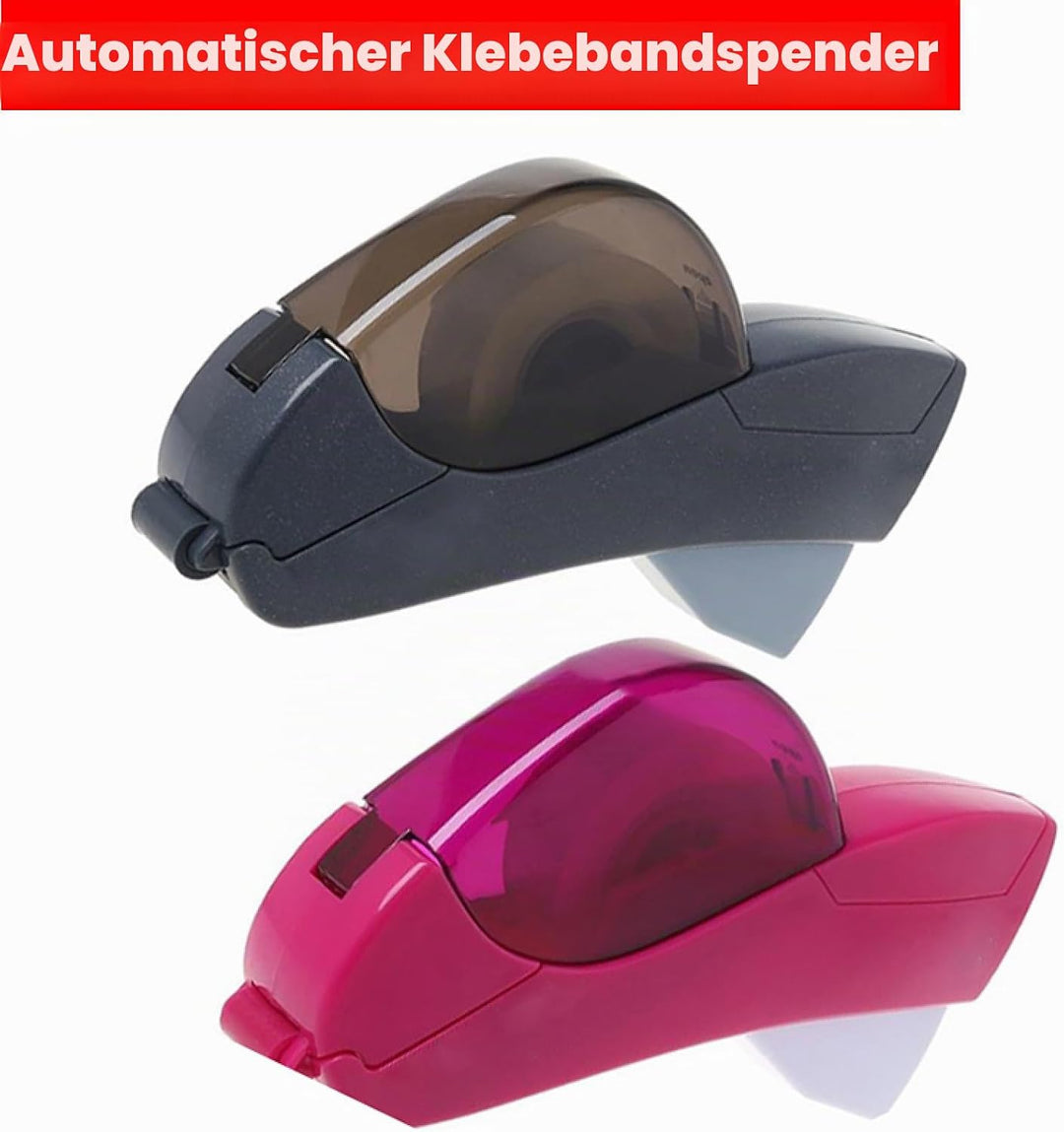 Rosenrot Automatischer Klebebandabroller, handgehalten, durchsichtiger Klebebandschneider mit einem