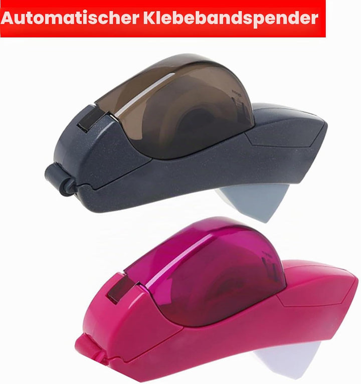 Rosenrot Automatischer Klebebandabroller, handgehalten, durchsichtiger Klebebandschneider mit einem