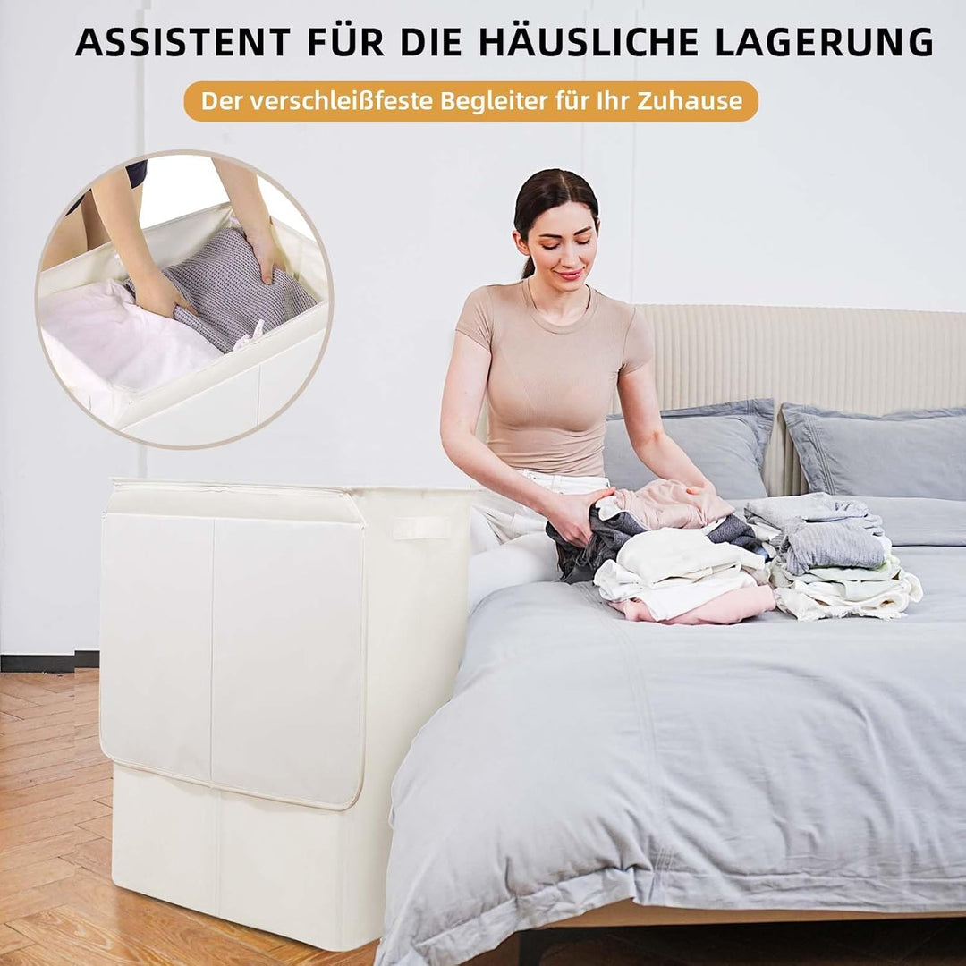Wäschekorb Mit Deckel, 160L Extra Grosse Wäschekorb 3 Fächer Schmutzige Kleidung Hampers Für Wäsche