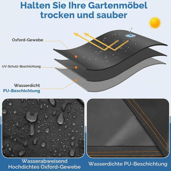 GARPROVM Abdeckung für Gartenmöbel, Abdeckplane Gartenmöbel Schutzhülle für Gartenmöbel Wasserdicht