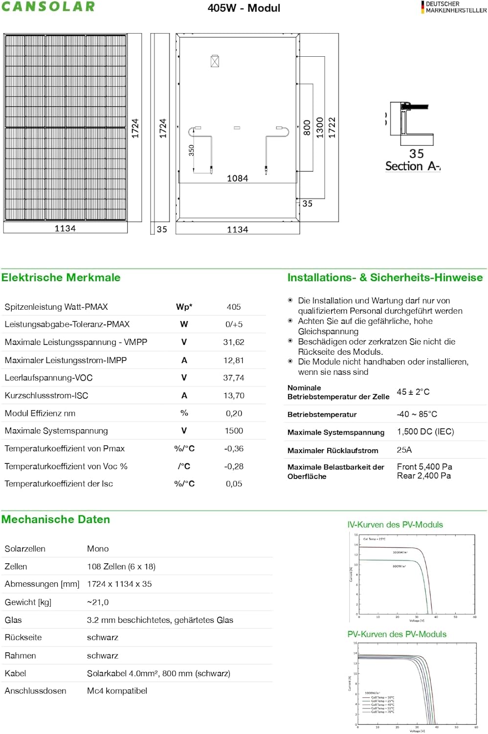 Solarpanel - Monokristallines Solarmodul - Hohe Effizienz dank Shingled-Technologie - Photovoltaik S