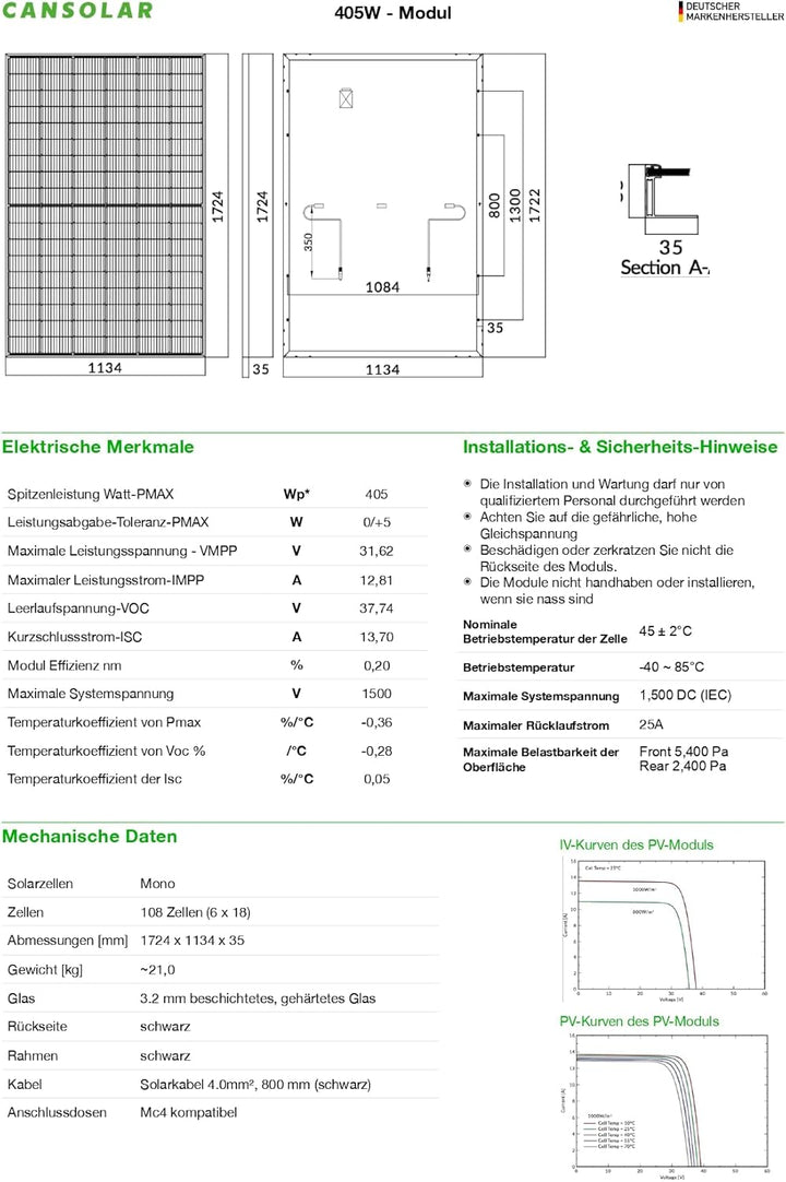 Solarpanel - Monokristallines Solarmodul - Hohe Effizienz dank Shingled-Technologie - Photovoltaik S