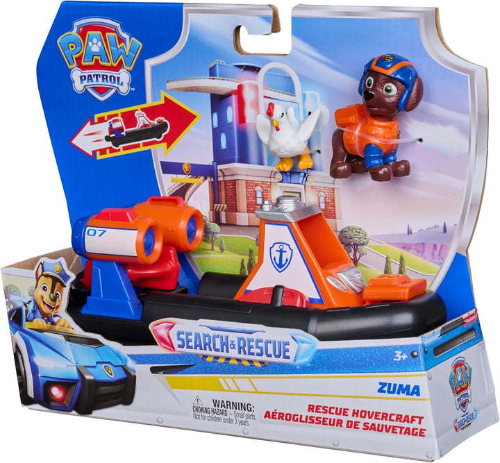 PAW PATROL - Search &amp; Rescue: Zumas Rettungs-Fahrzeug, Boot mit Rückziehmotor, ca. 13 cm, inkl. Hund