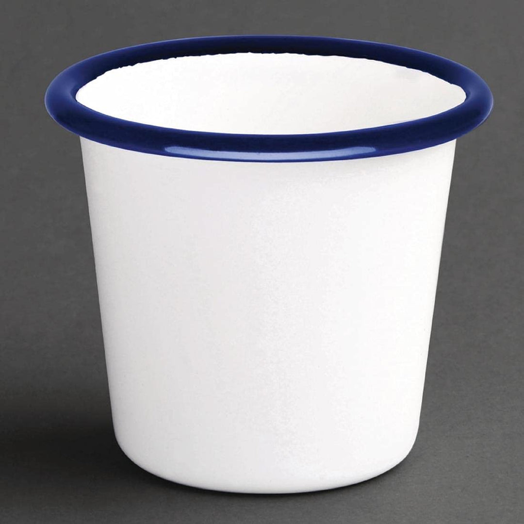 Olympia DC383 Sossentasse emailliert weiss/blau Weiss / Blau, Weiss / Blau