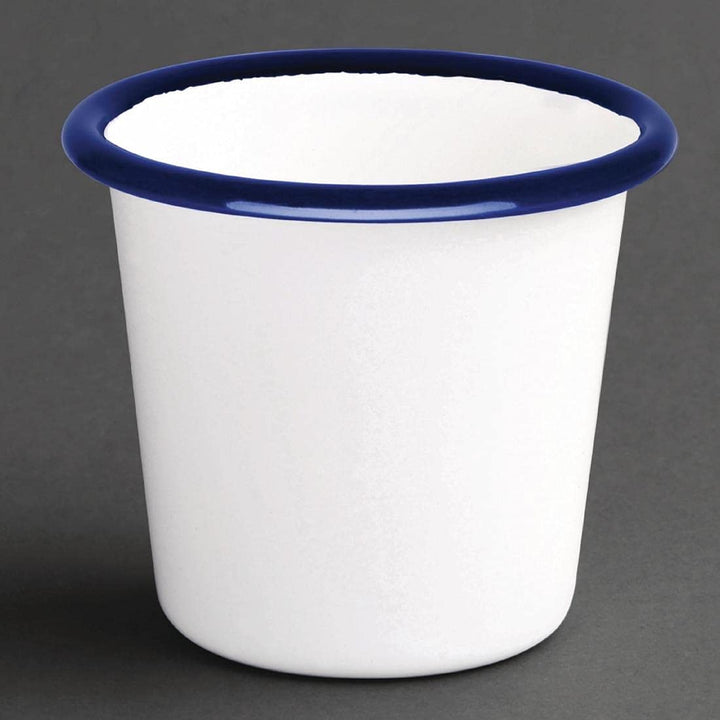 Olympia DC383 Sossentasse emailliert weiss/blau Weiss / Blau, Weiss / Blau