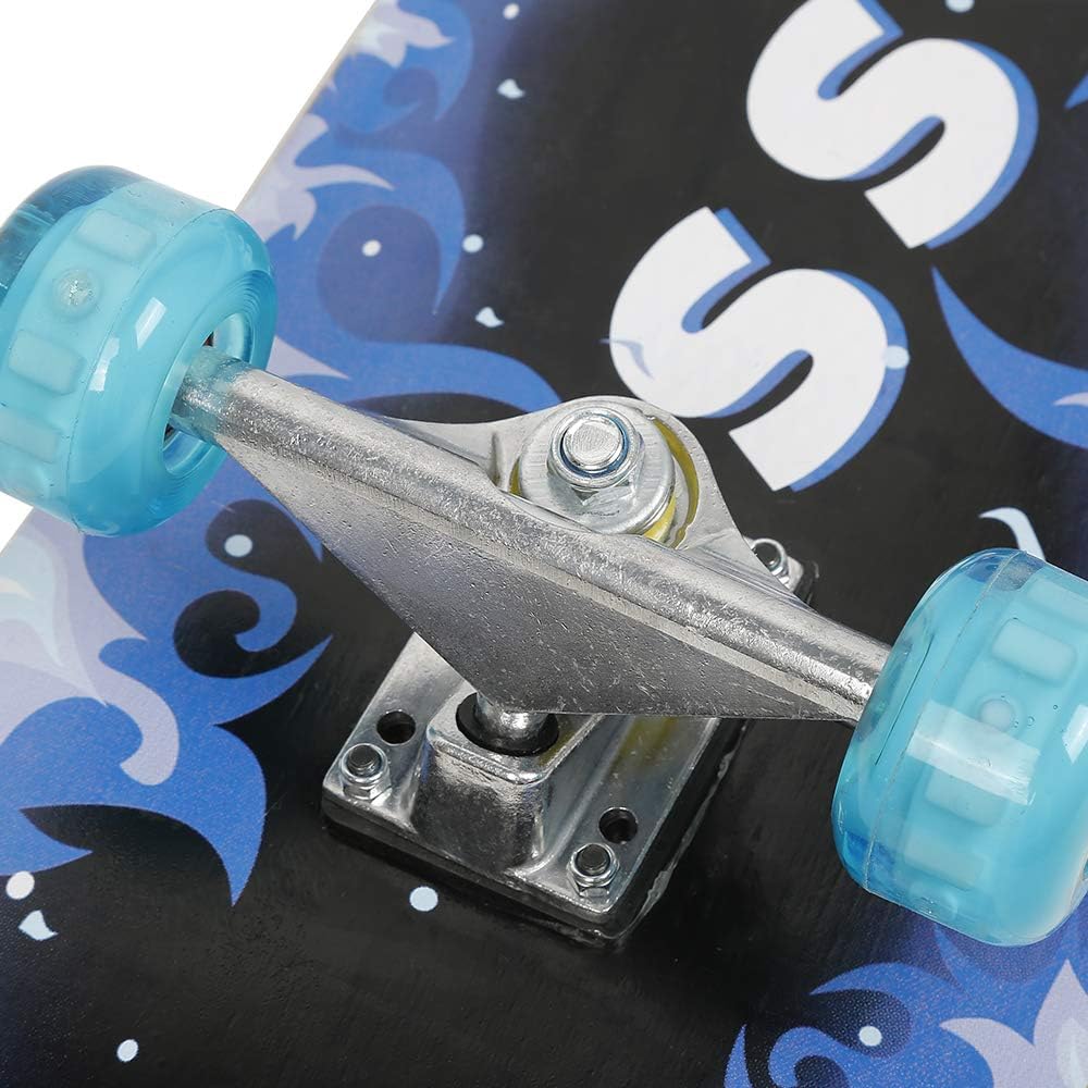 Willonin Skateboard Komplettboard mit ABEC-7 Kugellager 9-lagigem Ahornholz für Kinder Jungendliche