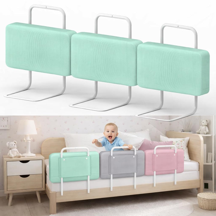 Rausfallschutz Bett, Rausfallschutz Bettgitter für Kinder, Gepolstert, Höhenverstellbar, Bettschutzg
