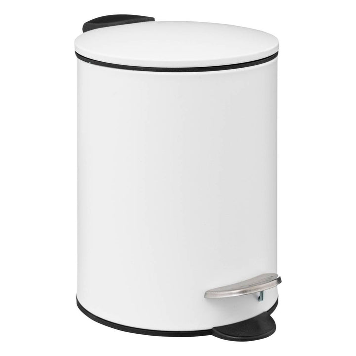5five – Colorama Treteimer, weiss, 3 l – Metall, Soft-Close-Mechanismus, herausnehmbarer Eimer – für