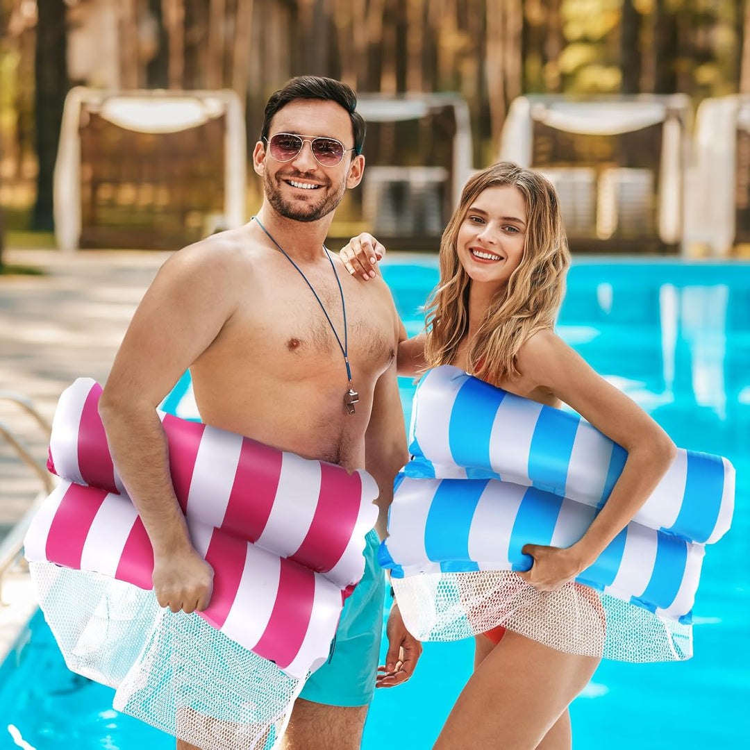 Dusor Luftmatratze Pool Zubehör 2Stück, XL Luftmatratze Wasser Hängematte, Aufblasbare Pool Spielzeu