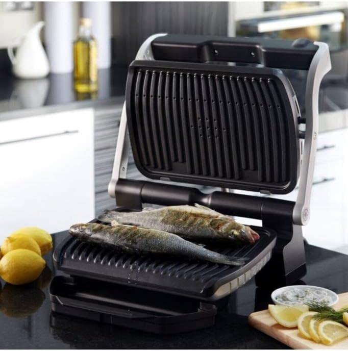 Tefal OptiGrill GC712D34 Kontaktgrill, 6 automatische Programme, Garstufenanzeige, 4 manuelle Temper