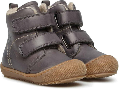 Naturino BUBBLE VL-Stiefeletten aus gefüttertem Nappaleder 23 EU Anthrazit, 23 EU Anthrazit