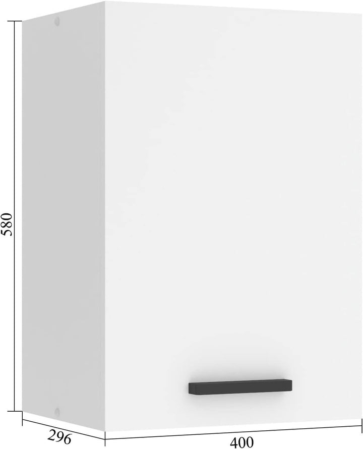Belini Hängeschrank Küche, Küchenschränke SG. Breite 40 cm. Oberschrank mit 1 Tür, Küchenhängeschrän